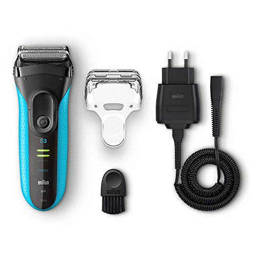 Braun Series 3 ProSkin 3040s Rechargeable Cordless Wet and Dry Electric Shaver/Razor for Men with Pop-Up Trimmer - Blue