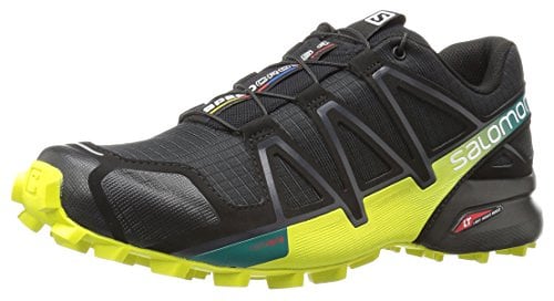 Salomon Men's Speedcross 4 Trail Running Shoes, Black (Black/Everglade/Sulphur Spring), 9.5 UK