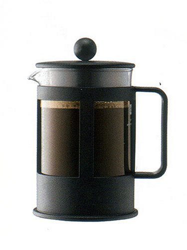 Bodum - 1784-01 - Kenya - Cafetière à Piston - 4 Tasses - 0.5 L - Noir