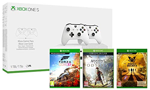 Xbox One S 1TB dual controller + State of Decay 2 Ultimate + Forza Horizon 4 + Assassins Creed Odyssey Limited Edition