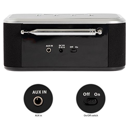 AEG MRC 4148 Reloj Negro, Plata - Radio (AAA, Reloj, LCD, 50/60, Dab+, MF, Corriente alterna, Batería)