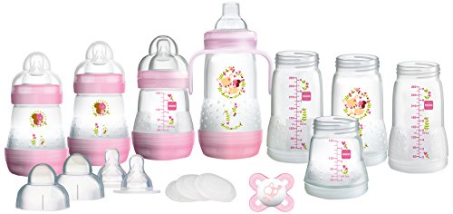 MAM Easy Start Self Sterilising Anti Colic Starter Set, Small, Pink