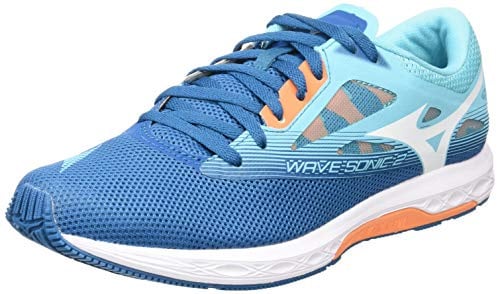 Mizuno Ladies Wave Sonic 2 Running Shoes,Turquoise (Blue Curacao/White/Blue Sapphire 01),7.5 UK (41 EU)