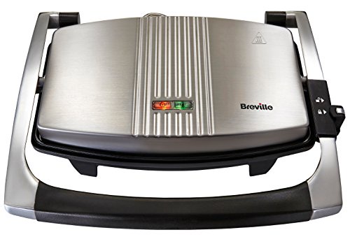 Breville Sandwich/Panini Press and Toastie Maker, 3-Slice, Stainless Steel [VST025]