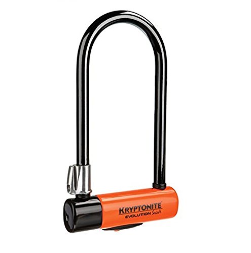 Kryptonite Evolution Series 4 FlexFrame U-Lock - Black/Orange, 10.2 X 22.9 X 1.4 cm