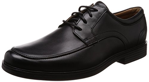 Clarks Men’s Un Aldric Park Derbys, Black (Black Leather-), 8.5 UK