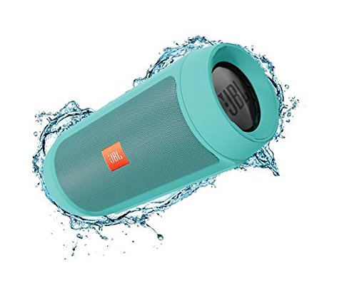 JBL Charge 2+ - Altavoz portátil inalámbrico con Bluetooth (entrada estéreo de 3,5 y función Compartir; compatible con dispositivos Apple iOS y Android), color azul turquesa