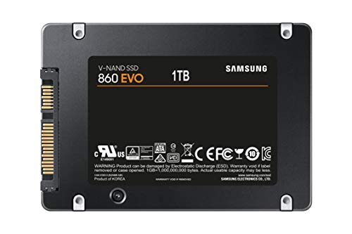Samsung MZ-76E1T0B/EU SSD 860 EVO 1 TB 2,5 Zoll Interne SATA SSD (bis zu 550 MB/s)