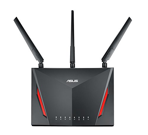 ASUS RT-AC86U Wi-Fi AC2900 USB 3.0 Router, AiProtection by Trend Micro, AI MESH WTFast Game Accelerator Inside for Free, Link Aggregation, Adaptive QoS, Dual-WAN 3G/4G Support