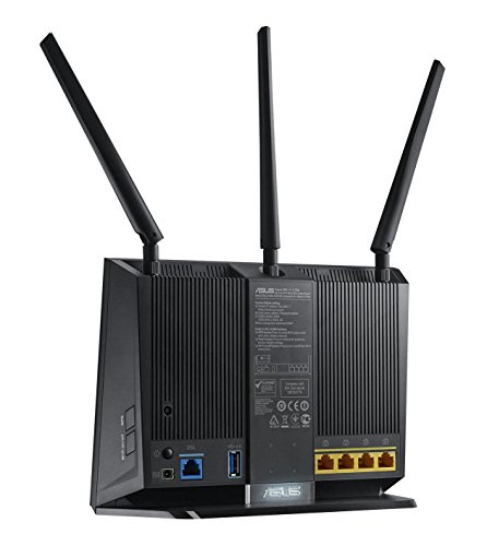 Asus DSL-AC68U AC1900 Modem Router ADSL/VDSL Dual-Band Wi-Fi Gigabit, USB 3.0, 4 Porte Gigabit, Hardware NAT, Broadcom TurboQAM Wi-Fi, 2 CPU, Supporto 3G/4G per Dongle USB e Smartphone Android