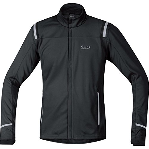GORE RUNNING WEAR, Men’s Running Jacket, Windproof, Breathable, GORE WINDSTOPPER Soft Shell, MYTHOS 2.0 WS SO, Size XXL, Black, JWSMYM
