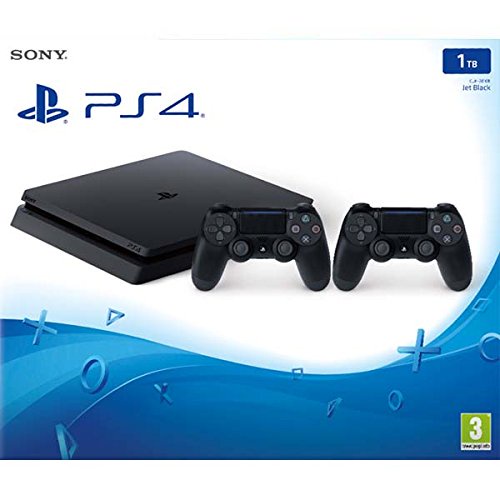 PlayStation 4 - Konsole (1TB, schwarz, slim) inkl. 2. DualShock Controller