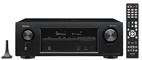 Denon AVRX1400H 7.2-Kanal AV-Receiver und HEOS Integration (Dolby Vision Kompatibilität, Dolby Atmos, dtsX, WLAN, Bluetooth, Amazon Music, Spotify Connect, 4K/60Hz 6 HDMI-Eingänge, 7x 145 W) schwarz