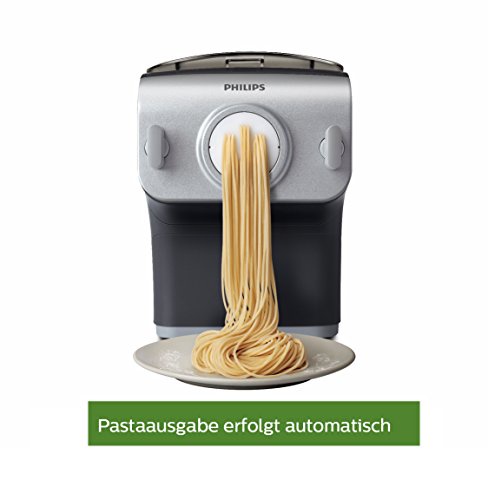 Philips HR2358/12 Pastamaker (vollautomatische Nudelmaschine, mit Wiegefunktion und 8 Formscheiben)