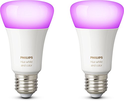 Philips Hue White and Color Ambiance Lampadina LED, E27, 9.5 W, 2 Pezzi