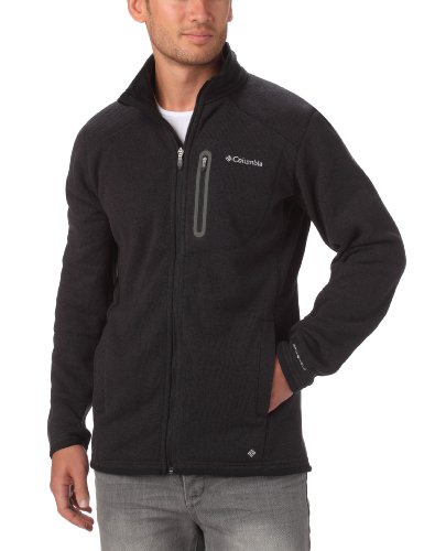 Columbia Altitude Aspect Full Zip Giacca in Pile, Nero(Black/Heather), XL