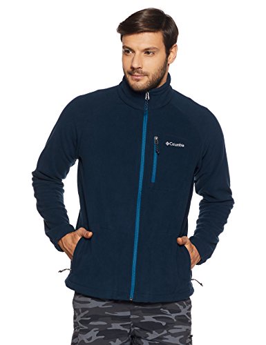 Columbia Men's Fast Trek II Full-Zip Fleece Jumper, Polyester Microfleece, Collegiate Navy, Medium