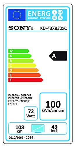 Sony KD-43X8305C 43 inch Smart 4K UltraHD TV (Android TV, 4K Processor X1, 4K X-Reality Pro) - Black