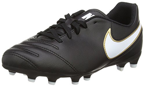 Nike Jr Tiempox Rio III V TF, Scarpe da Calcio Unisex-Bambini, Nero (Black/White), 37.5 EU