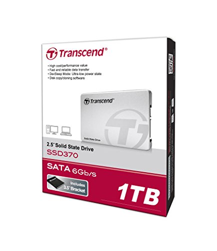 Transcend SSD370S - Disco duro sólido de 1 TB (SATA III, MLC, hasta 560 MB/s, 2.5