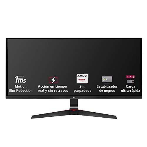 LG 29UM69G-B - Monitor gaming WFHD de 72 cm (IPS, 2560 x 1080 pixeles, 29 pulgadas, UltraWide 21:9, 5ms/1ms con Motion Blur Reduction, AMD FreeSync), color negro