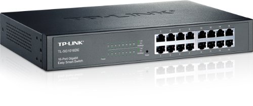 TP-Link TL-SG1016DE Gigabit Easy Smart Switch (32Gbps, 16-Port, RJ-45, lüfterloses Passivkühlkonzept)
