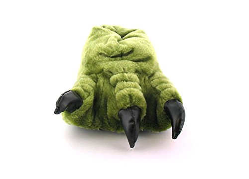 Mens/Gents Green Novelty Monster Claw Slippers Ideal Khaki - UK SIZE 10