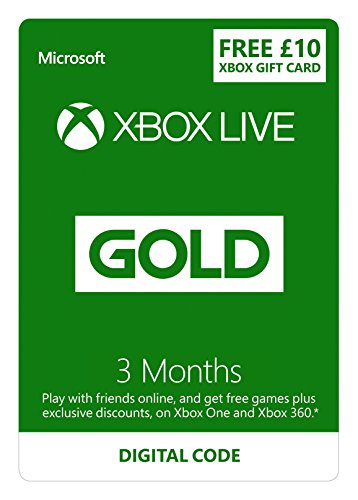 Xbox Live 3 Month Gold Membership + £10 Xbox Live Currency [Xbox Live Download Codes]
