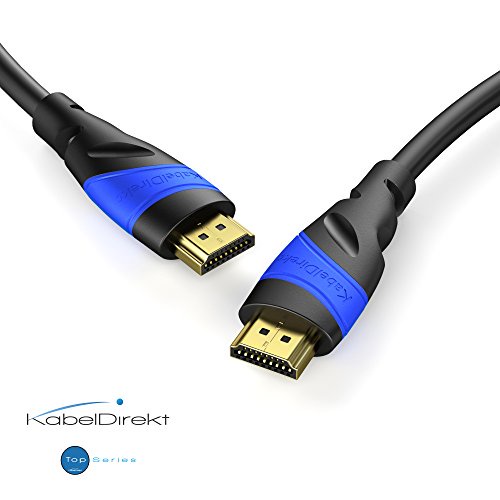 KabelDirekt 4K HDMI Cable/HDMI Cord (1m, HDMI to HDMI, TOP Series) supports (4K@60HZ,1080p FullHD, UHD/Ultra HD, 3D, High Speed with Ethernet, ARC, PS4, XBOX, HDTV)