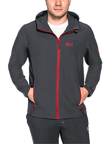 Jack Wolfskin giacca softshell da uomo Turbulence Jkt M, Uomo, TURBULENCE JKT M, Ferro scuro, L