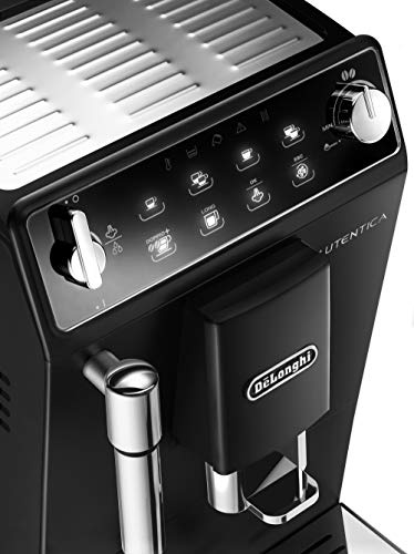 De'Longhi Autentica, Automatic Bean to Cup Coffee Machine, Cappuccino and Espresso Maker, ETAM 29.510.B, Black, Stainless Steel, 1450 W