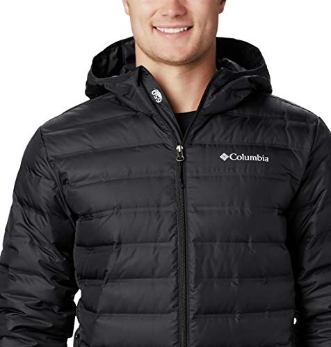 Columbia Men's Hooded Down Jacket, Lake 22, Black, Medium