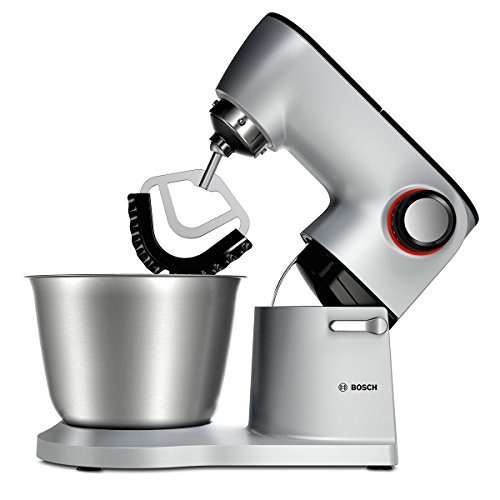 Bosch MUM9D33S11 Küchenmaschine Optimum, Edelstahl-Rührschüssel, 3D Rührsystem, 7 Schaltstufen, 1300 W, platinum silber