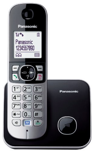 Panasonic KX-TG6811JTB Cordless DECT Telefono, Schermo LCD, Nero