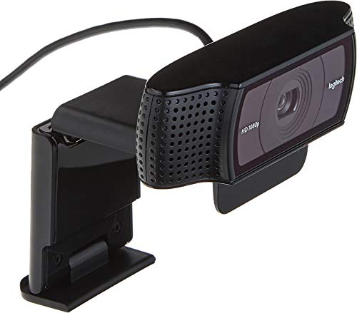 Logitech C920 HD Pro Webcam - Full HD 1080p Video Calling and Recording with Dual Stereo Audio Mics - Black