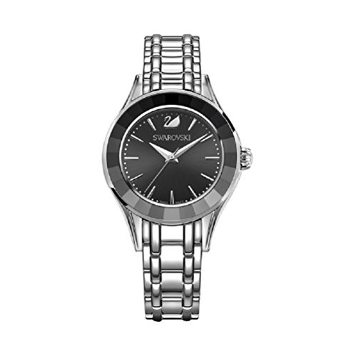 Swarovski Alegria women's Quartz Watch with Black Dial Analogue Display and Silver Metal Bracelet 5188844