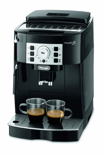 De'Longhi Magnifica S ECAM 22.110.B Kaffeevollautomat (Direktwahltasten und Drehregler, Milchaufschäumdüse, Kegelmahlwerk 13 Stufen, Herausnehmbare Brühgruppe, 2-Tassen-Funktion) schwarz