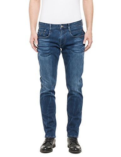 Replay Men's Slim Anbass Jeans. - Blue - W38/L34