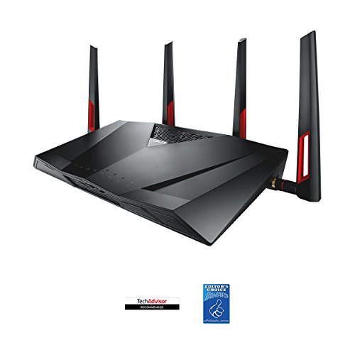 ASUS 114563 DSL-AC88U AC3100 Wi-Fi Gigabit Modem Router, G.fast/Vplus 35b/VDSL/Fibre/ADSL 2+, VDSL2, USB 3.0 for Phone Line Connections (BT Infinity, YouView, TalkTalk, EE and Plusnet Fibre) - Black