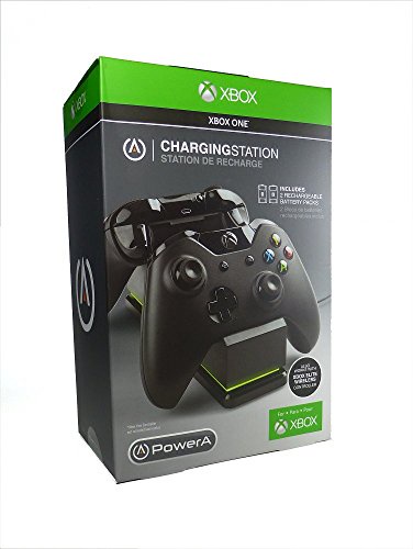 Mains Charging Station - Microsoft Officially Licensed for Xbox One/Xbox One S/Xbox One X (Standard and Elite Compatible)