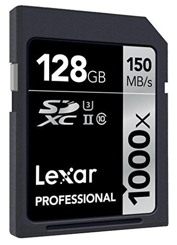 Lexar Professional - Tarjeta de memoria 1000x SDXC de 128 GB (UHS-II, 150 MB/s)