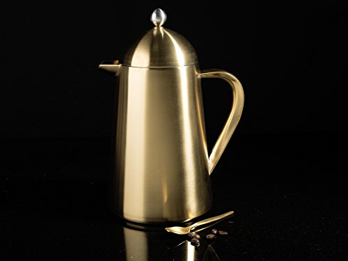 La Cafetière Thermique Insulated 8-Cup Cafetière French Press Coffee Maker, Brushed Gold - 1 L (1¾ pint)