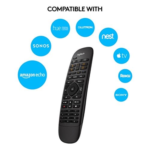 Logitech Harmony Companion All-in-One Remote Control For Smart Home and Entertainment Devices, Hub and App, Works with Alexa, Black