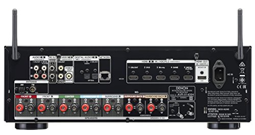 Denon AVRX1400H 7.2-Kanal AV-Receiver und HEOS Integration (Dolby Vision Kompatibilität, Dolby Atmos, dtsX, WLAN, Bluetooth, Spotify Connect, 4K/60Hz 6 HDMI-Eingänge, 7x 145 W) schwarz