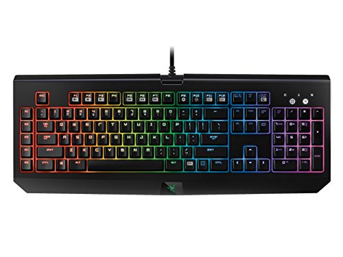 Razer BlackWidow Chroma Gaming Keyboard Clicky Mechanical Switches, Programmable and 5 Macro Keys, RGB Chroma Multi-Colour Backlit (UK Layout)