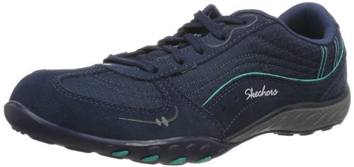 Skechers Breathe-Easy Just Relax, Damen Sneakers, Blau (NVAQ), 37 EU