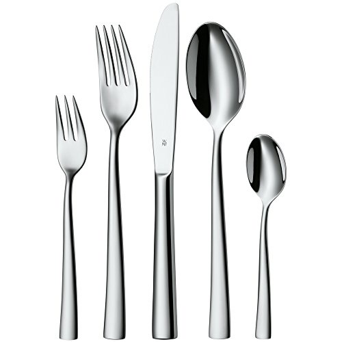 WMF Philadelphia Besteck-Set 30-teilig für 6 Personen Menuelöffel Menuegabeln Menuemesser Kaffeelöffel Kuchengabel Cromargan Edelstahl rostfrei poliert