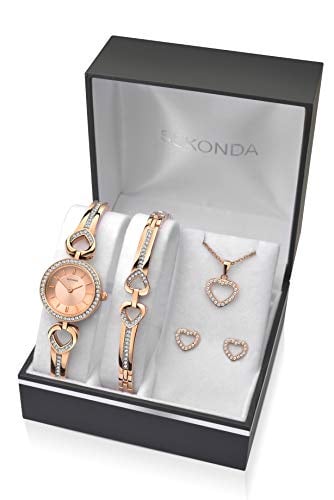 Sekonda Watches Womens Analogue Classic Quartz Watch with Rose Gold Strap 2363G.68