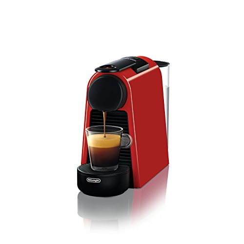 De'Longhi Nespresso Essenza Mini EN 85.R - Cafetera de cápsulas compacta, 19 bares de presión, color rojo