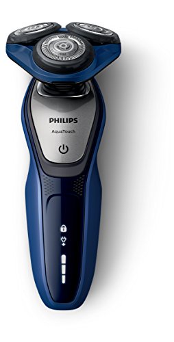 Philips AquaTouch S5600/41 - Rasoio elettrico AquaTec Wet & Dry con lame MultiPrecision,Testina Flex 5 direzioni e Sistema di protezione della pelle + Regolabarba 5 lunghezze